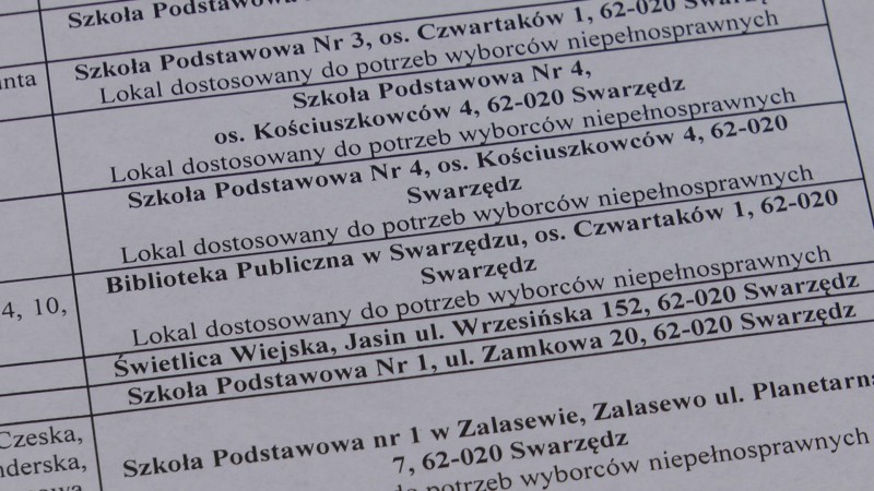 KOMUNIKAT WYBORCZY DLA MIESZKAŃCÓW SWARZĘDZA