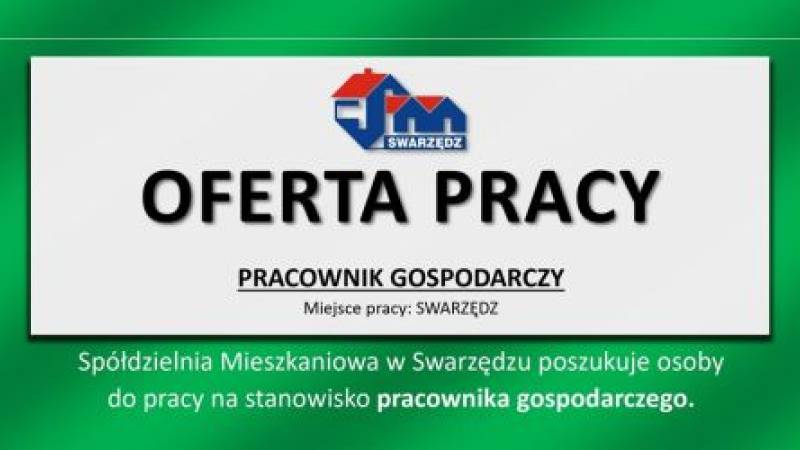 OFERTA PRACY - PRACOWNIK GOSPODARCZY