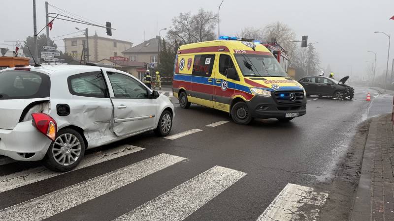 Zderzenie na skrzyżowaniu Polnej z Wrzesińską
